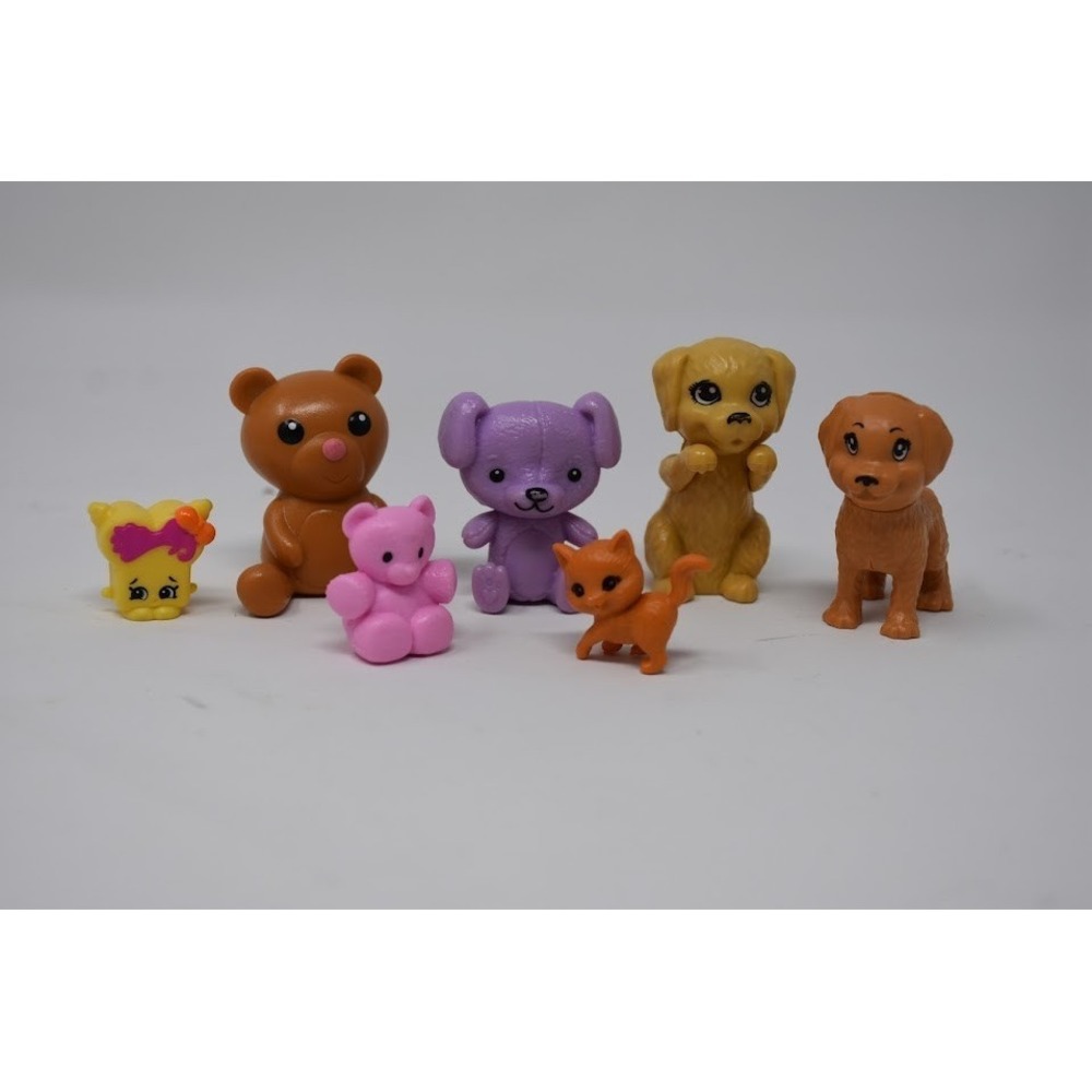 Mini Animal Toy Lot Bears Dogs Cat Shopkins Figure Mixed Small Toys Bundle
